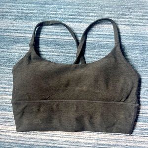 Vuori Long Line Elevation Bra. Black Heather. NWOT.